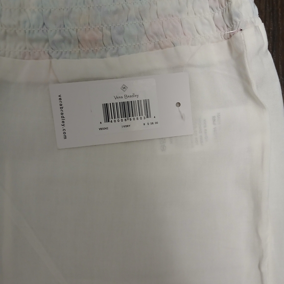 Vera Bradley Cream Wide-Leg Pants with Lace Trim - Picture 4 of 10